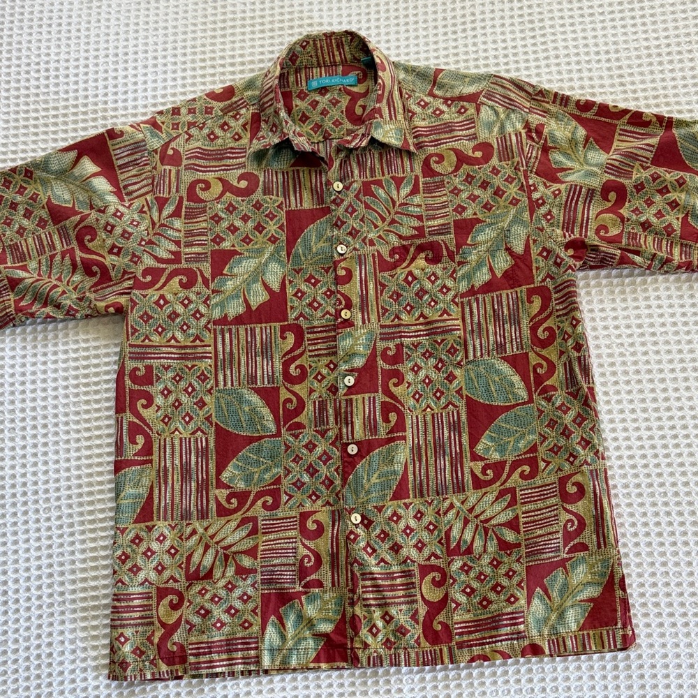 Tori Richard Aloha Print Hawaiian Shirt EUC S